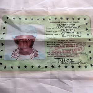 Travel License Document with Green Border